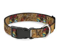 Buckle-Down PC-W32025-L - Collar de plástico con Clip, 2,54 cm de Ancho, Cuello Grande de 15-26 Pulgadas