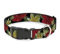 Buckle-Down PC-W32089-WM - Collar de plástico con Clip, diseño Tropical, 3,81 cm de Ancho, Cuello Mediano, 40,64 cm