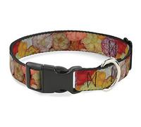 Buckle-Down PC-W32217-L - Collar de plástico con Clip, diseño Floral, 2,54 cm de Ancho, Cuello Grande de 15-26 Pulgadas