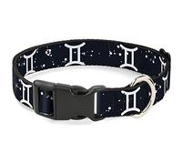 Buckle-Down PC-W32648-NS - Collar de plástico con Clip, diseño de Zodiac Gemini, 1/2" de Ancho, para cuellos de 15,24 a 22,86 cm