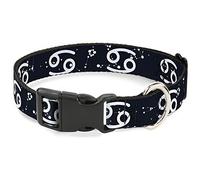 Buckle-Down PC-W32651-L - Collar de plástico con Clip, diseño de cáncer del Zodiaco, 2,5 cm de Ancho, Cuello Grande de 15-26 Pulgadas