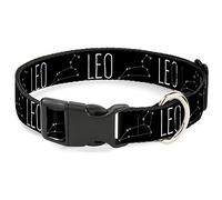 Buckle-Down PC-W32653-NS - Cuello redondo de plástico con clip, diseño de Zodiac Leo, 1,27 cm de ancho