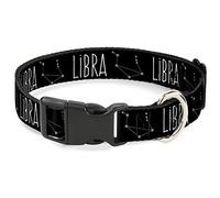 Buckle-Down PC-W32659-NL - Collar de plástico con Clip, diseño de Zodiac Libra, 1,27 cm de Ancho, Cuello Grande de 22,86 cm