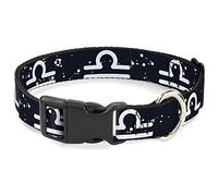 Buckle-Down PC-W32660-WS - Cuello Redondo de plástico con Broche para Zodiac Libra, 3,8 cm de Ancho
