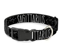 Buckle-Down PC-W32665-S- Collar de plástico con Clip, diseño del Zodiaco Sagitario de 2,54 cm de Ancho, Cuello pequeño de 22,86 cm