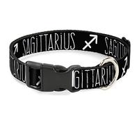 Buckle-Down PC-W32667-WL - Collar de plástico con Clip, diseño de Sagitario del Zodiaco, 3,8 cm de Ancho, Cuello de 45,7 a 81,2 cm