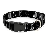 Buckle-Down PC-W32673-WL - Collar de plástico con Clip, diseño de Zodiac Aquarius, 3,8 cm de Ancho, Cuello de 45,7 a 81,2 cm