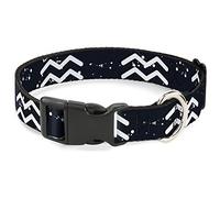 Buckle-Down PC-W32674-WL - Collar de plástico con Clip, diseño de Zodiac Aquarius, 3,8 cm de Ancho, Cuello de 45,7 a 81,2 cm