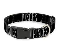 Buckle-Down PC-W32676-NL - Collar de plástico con Clip, piscias del Zodiaco, 1/2" de Ancho, Cuello de 22,86 a 38,1 cm