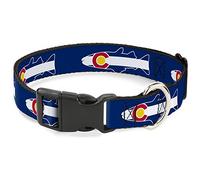 Buckle-Down PC-W35579-NM - Cuello Redondo de plástico con Cierre de Clip, 1,27 cm de Ancho, Cuello-Mediano