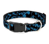 Buckle-Down PC-WBM015-M Azul/Negro Bat Signals plástico Clip Collar, 1" Wide-Fits 11-17" Cuello Mediano