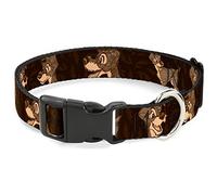 Buckle-Down PC-WDY373-S- Trampa de plástico con Clip para Cuello, 4 mangueras, Color marrón, 2,54 cm x 22,86 cm, Cuello pequeño