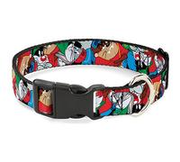 Buckle-Down PC-WLT013-NM Looney Tunes - Collar de plástico con Clip, 1,27 cm de Ancho, Cuello-Mediano de 20,3 cm