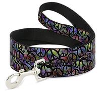 Buckle-Down Peace Psychedelic Pet Leash, 6" x 1/2"