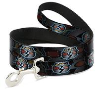 Buckle-Down Pet Leash, 4 'x 1/2", Calavera de Alto Voltaje