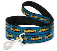 Buckle-down Pet Leash, 4' x 1", diseño Vintage de Batman, Color Azul