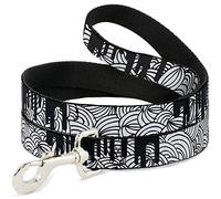 Buckle-Down Pet Leash - Doodle1/Paint Drips Blanco/Negro