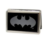 Buckle-Down Portatarjetas de Visita - Batman Reverse Brushed - Grande