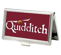 Buckle-Down Portatarjetas de Visita, Bola Dorada de Quidditch, Color borgoña/Blanco, pequeño