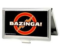 Buckle-Down Portatarjetas de Visita con Logotipo de Bazinga! Negro - Pequeño