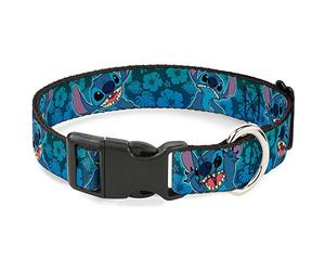 Buckle Down Punto de Expresiones/Hibisco Collage Greenblue Fade plástico Clip Collar