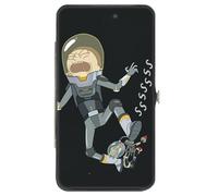 Buckle-Down Rick and Morty - Cartera con bisagras, Rick and Morty Rattlestar Ricklactica Space Snake Scene, cuero vegano