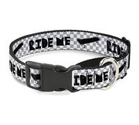 Buckle-Down Ride Me - Tabla de Skate con Mini Cuello para Perro, 3,81 cm de Ancho, Cuello-Mediano