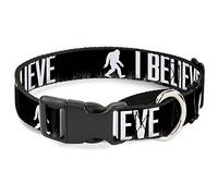 Buckle-Down Silueta de pie, collarín para Perro de Color Negro, Gris, Blanco, 3,8 cm de Ancho, Cuello: 45,7 cm - 81,2 cm