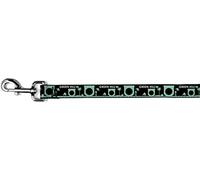 Buckle-Down Sonic Mania Green Hilll Zone Silhouette Black/Aqua/White Pet Leash, 4'-1"