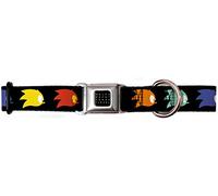 Buckle-Down Sonic Mania Sonic - Collar para Perro con cinturón de Seguridad, 2,5 x 38 x 66 cm, Color Negro y Multicolor