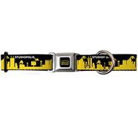Buckle-Down Sonic Mania STUDIOPOLIS Zone Silueta Negro/Amarillo/Blanco Cinturón de Seguridad para Perro, 1" x 9-15"/Small