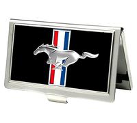 Buckle-Down - Soporte para tarjetas de visita - Ford Mustang (tamaño pequeño), color negro.