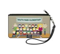 Buckle-Down South Park - Cartera con cremallera, imagen de 4º grado de la escuela primaria South Park, lona, Beige, S, Casual