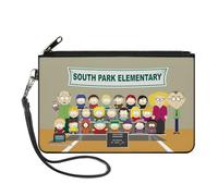 Buckle-Down South Park - Cartera con cremallera, imagen de 4º grado de South Park Elementary, lona, Beige, L, Casual
