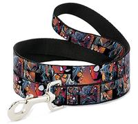 Buckle-Down Spider-Man & ~ Black Cat Scene Blocks Pet Leash, 6 '-1/2"