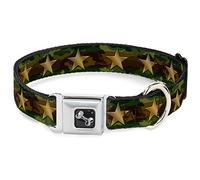 Buckle-Down Star Camo - Collar para Perro, tamaño Mediano, 40,64 cm - 58,42 cm