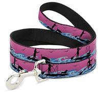 Buckle-Down Sup w/Dog Pink/Blues/Black Pet Leash, 6" x 1.5"