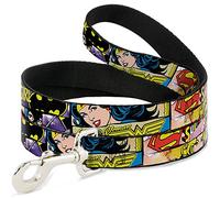 Buckle-Down Superheroines Wonder Woman/Supergirl/Batgirl Pet Leash, 6" x 1/2"