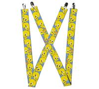 Buckle-Down Suspensores - Tweety Bird Poses Baby Blue, Hombre, Multicolor, Talla Única