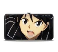 Buckle-Down Sword Art Online - Cartera con bisagras, Sword Art Online Asuna y Kirito Face Expression Close, piel vegana