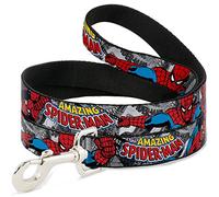 Buckle-Down «The Amazing Spider-Man Stacked Comic Books/Action Poses», Pet Leash, 6" x 1.5"