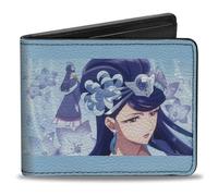 Buckle-Down The Apothecary Diaries - Cartera plegable, The Apothecary Diaries Lady Lihua Wise Consort Pose azul, cuero vegano