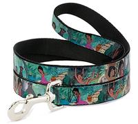Buckle-Down The Jungle Book Scenes Pet Leash, 6" x 1/2"