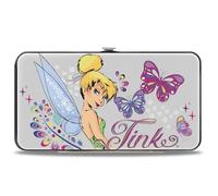 Buckle-Down Tinker Bell - Cartera con bisagra para Mujer, Campanilla, 7 x 4 Pulgadas, Cartera con bisagra