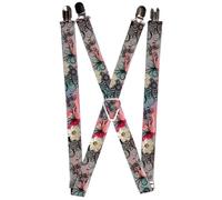 Buckle-Down Tirantes con Hebilla-Floral Suspensores, Multicolor, 1.0-Inch Wide Unisex Adulto