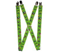 Buckle-Down Tirantes-Marvin el Marciano W/Poses/Expresiones Verde Suspensores, Multicolor, Taille Unique para Hombre