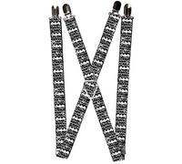 Buckle-Down Tirantes unisex de Batman Outlines negro/blanco, Multicolor, Taille unique