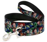 Buckle-Down Toy Story Characters Running2 Denim Rays Pet Leash, 6" x 1.5"