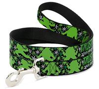 Buckle-Down Trustme I'm A Ninja/New Series Siluetas de Tortuga Negro/Verde Pet Leash, 6 '-1/2"
