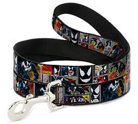 Buckle-Down Venom Comic Book Panels Pet Leash, 6 '-1.5"